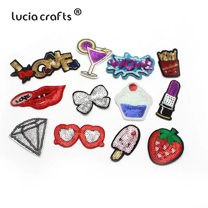 Lucia crafts 24 шт Случайные Стили вышитые ткани Железный или пришить стикер с рисунком из мультфильма патчи/значки для детской одежды L0304