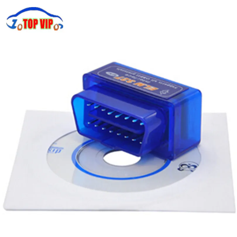 50 шт. супер мини V1.5 ELM 327 Bluetooth OBD IIOBD2 работает на Android телефон армированный чехол