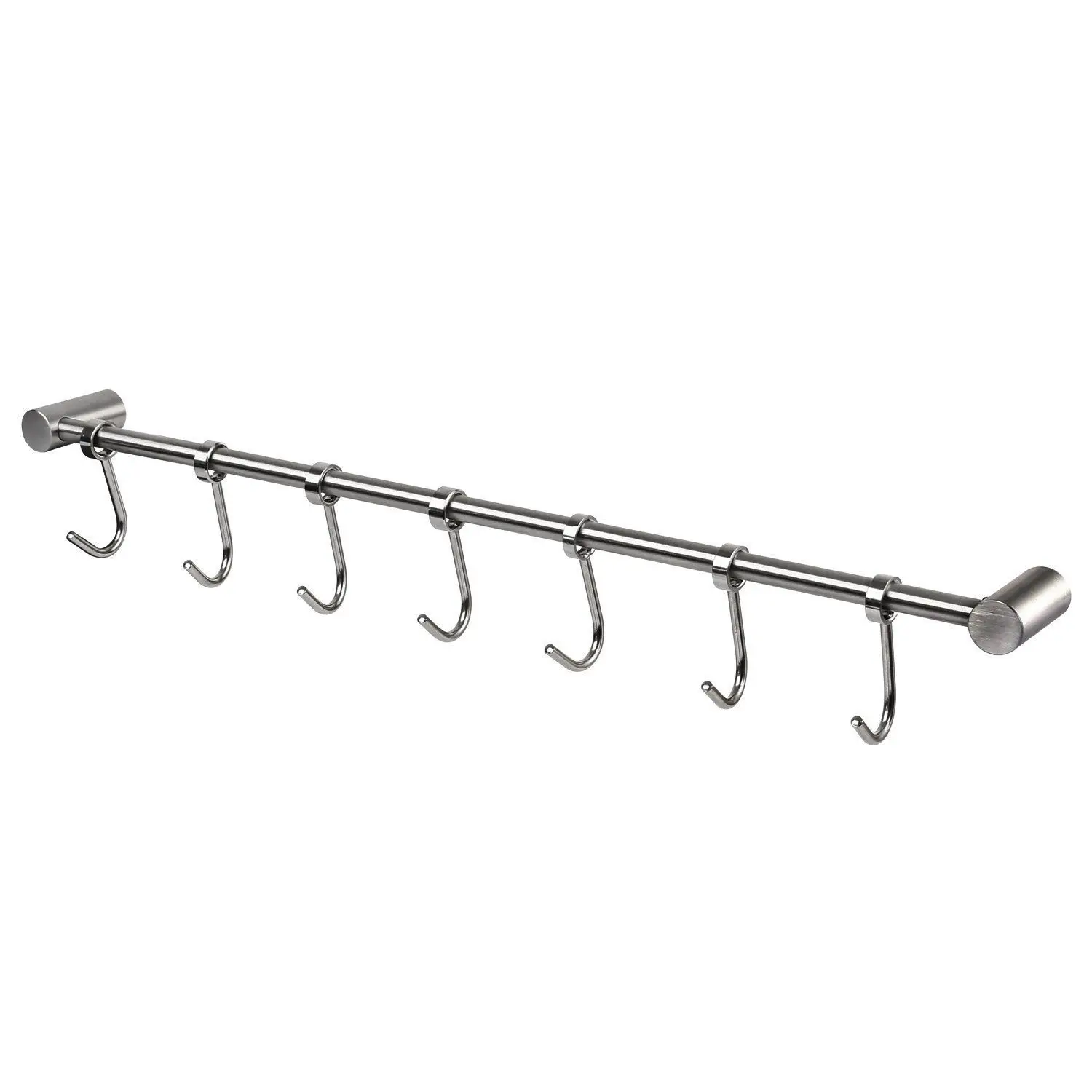 Kitchen Rail Rack Wall Mounted Utensil Hanging Rack Stainless Steel Hanger Hooks for Kitchen Tools Pot Towel