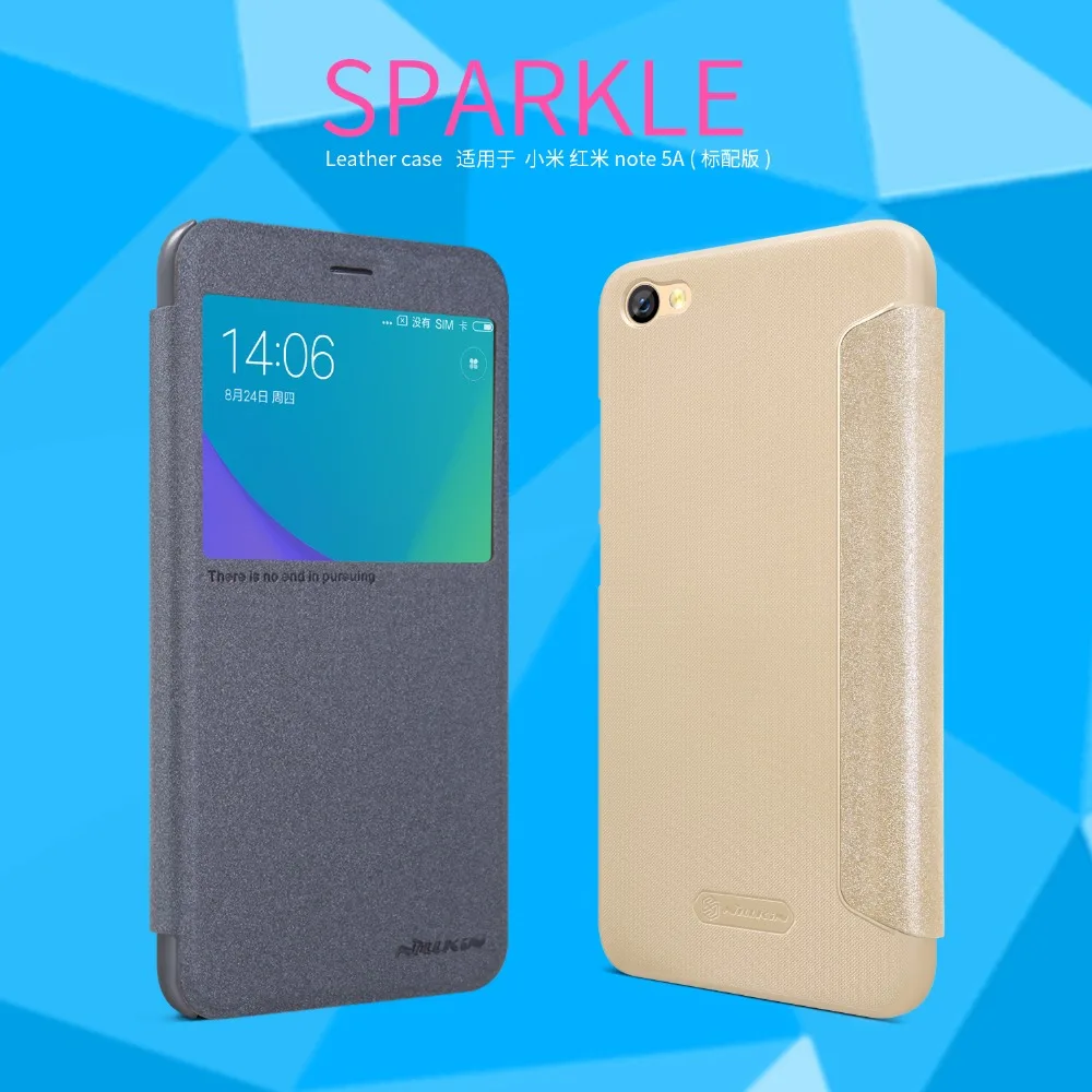 Чехол Nillkin Sparkle для Xiaomi Redmi Примечание 5A дизайн из искусственной кожи чехол-книжка