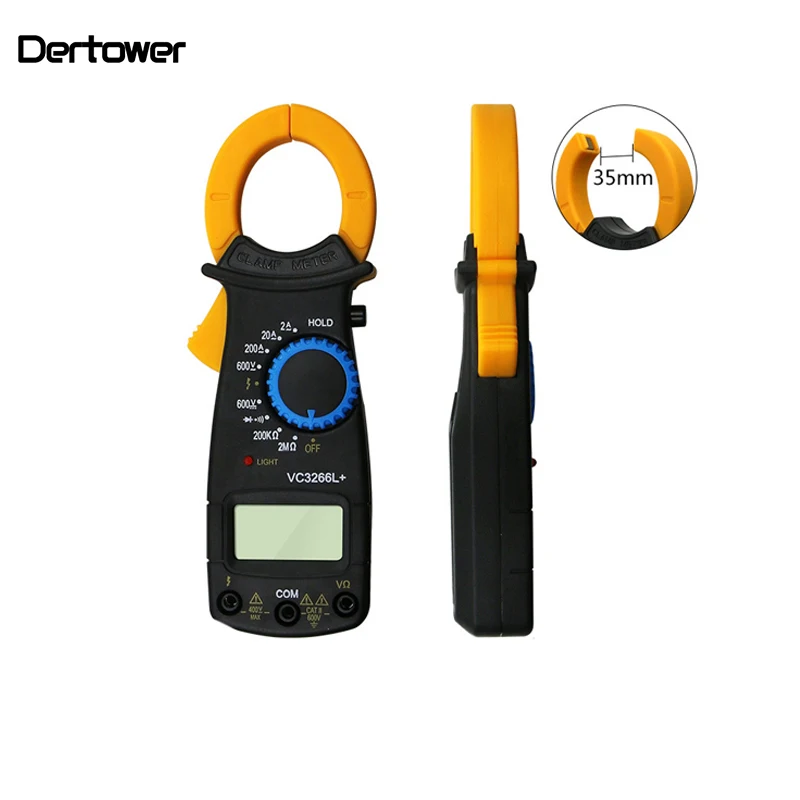 VC3266L ЖК цифровой мультиметр с зажимом AC DC Вольт Напряжение Ампер Ом электронный