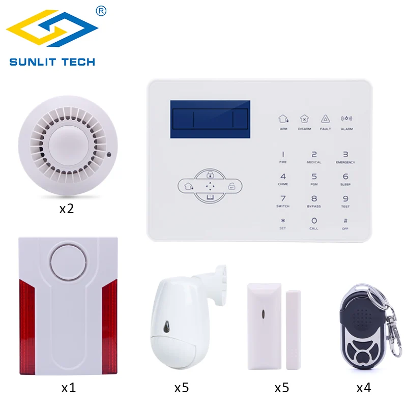 

Focus Wireless GSM PSTN Alarm System PIR Motion Sensor Fire Smoke Detector APP Remote Control 433MHz Home Smart Burglar Security