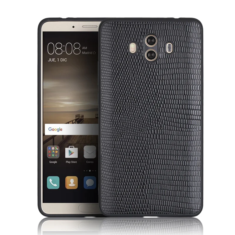 

Genuine Leather phone case For Huawei Mate 10 9 case Lizard Skin texture soft edge protective cover For Huawei Mate 20 pro 20X