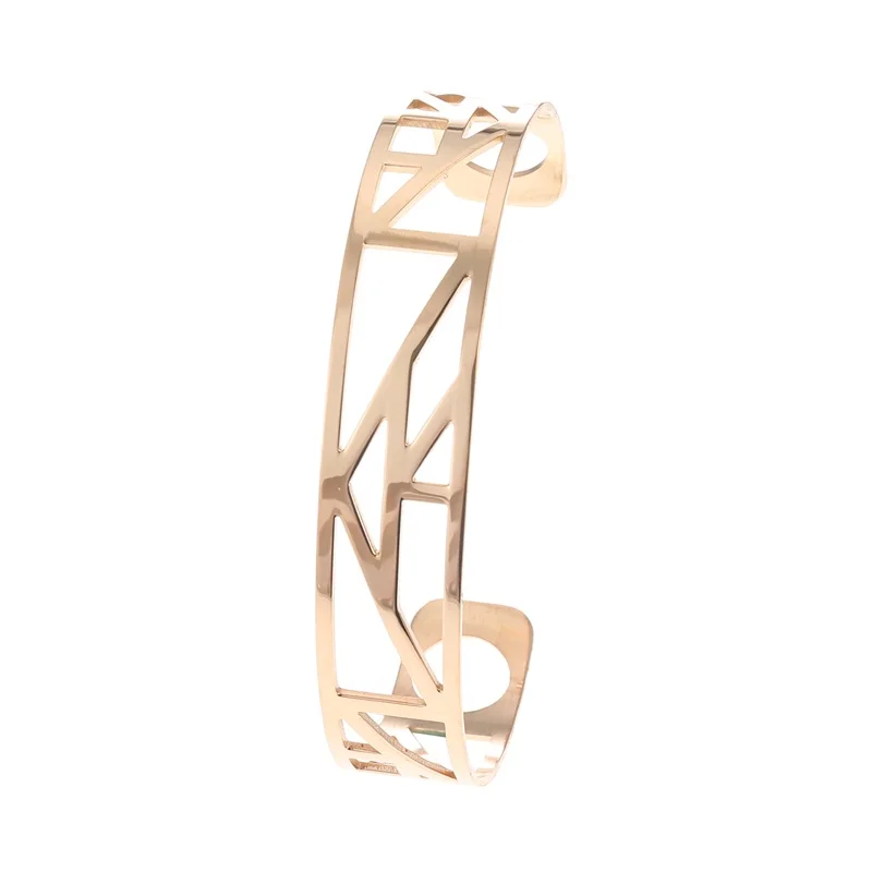 BC00513 Кремо жоржет браслеты для женщин браслет из розового золота Manchette Femme ювелирные изделия Реверсивные манжеты кожаный браслет из нержавеющей стали - Окраска металла: BC00513