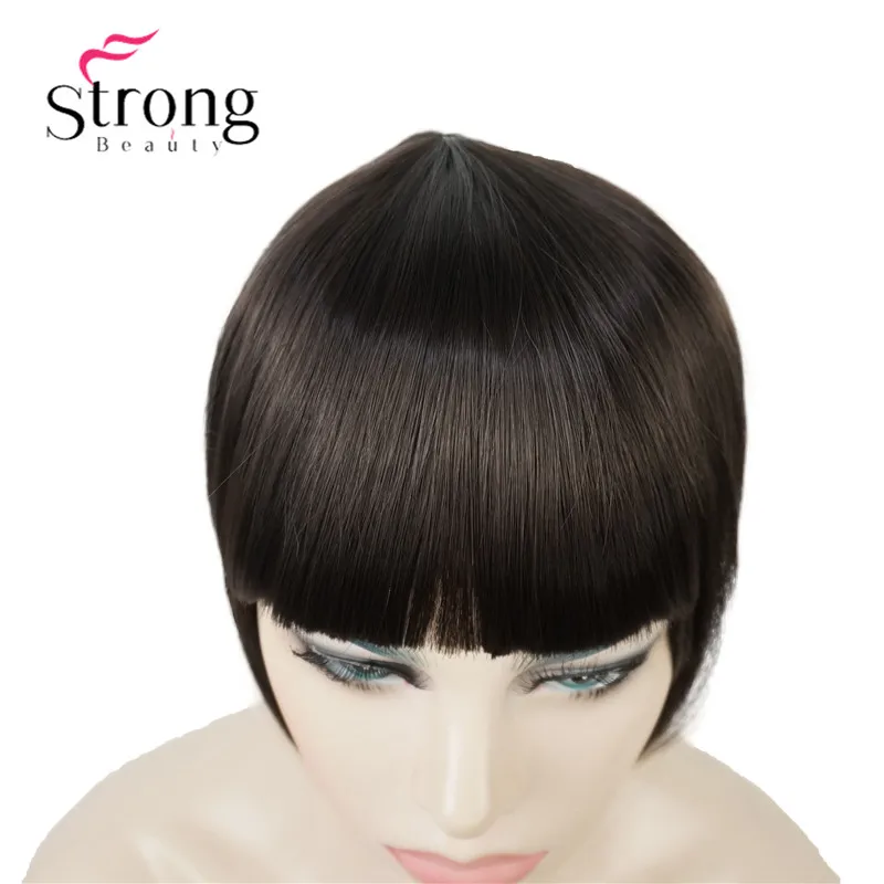StrongBeauty, синтетические волосы, тонкие, аккуратные, воздушные челки, на заколках, с бахромой, передние волосы, Висячие челки, волосы для наращивания, шт., цвет на выбор