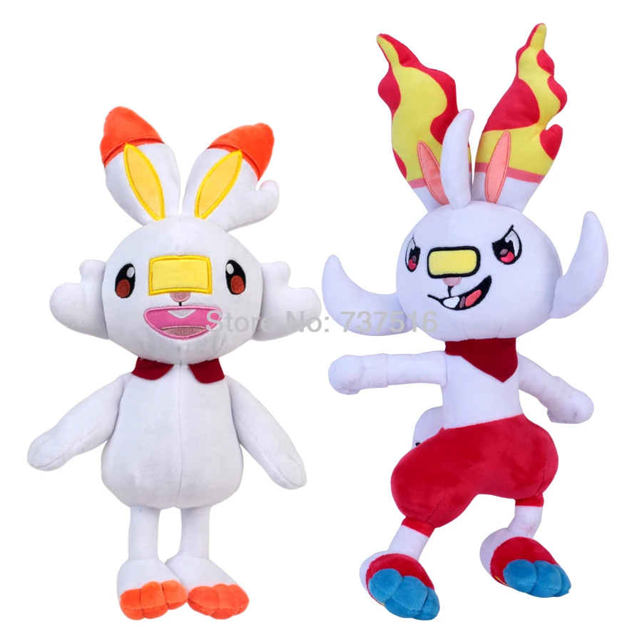 Новое поступление Аниме Драконий жемчуг супер эволюции и обычные Scorbunny плюшевые куклы, чучела животных игрушка в подарок 13& 17 дюймов