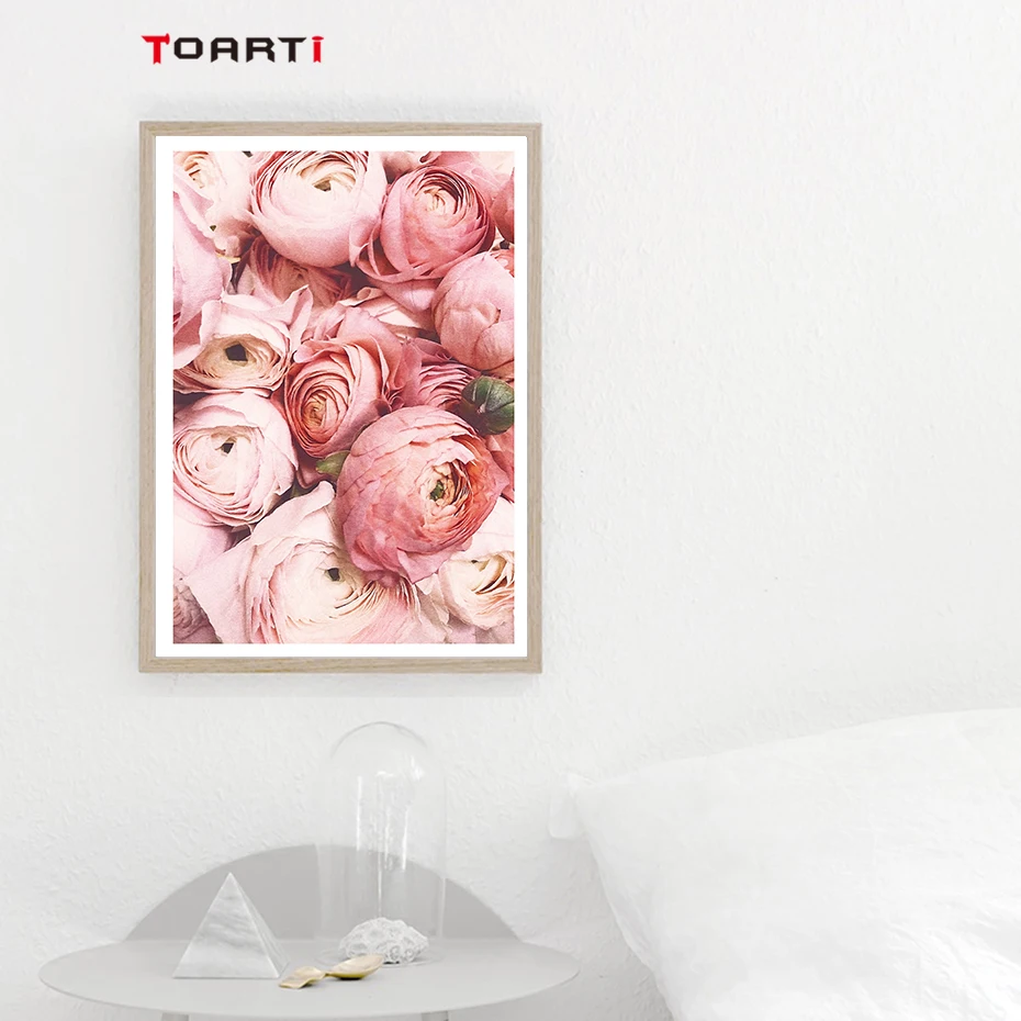 Красивые Розовые розы настенная живопись современный холст постер и принты
