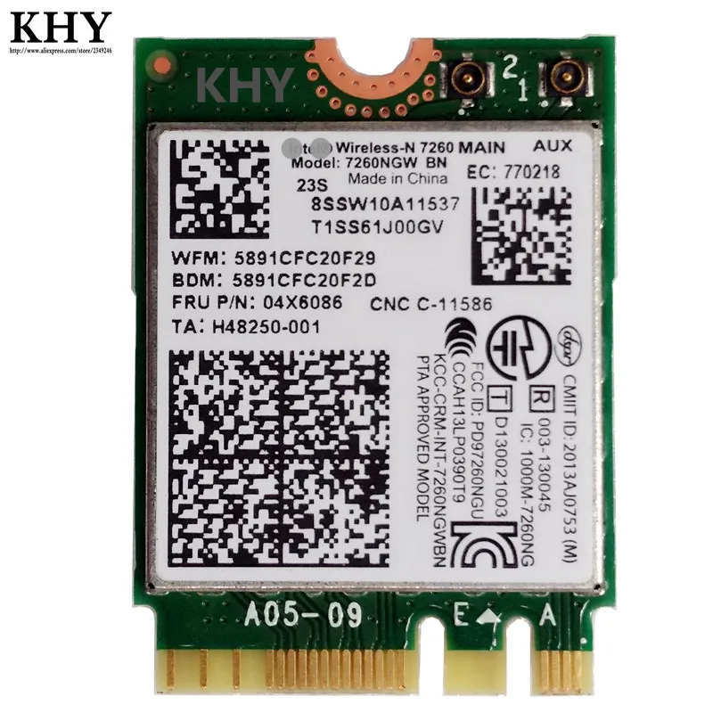Оригинальный 7260NGW 7260 BN Bt4.0 для Thinkpad L440 L540 X240 X240s T440 T440S T440P t540P w540 W541 FRU 04X6086 04X6009 04W3830 |