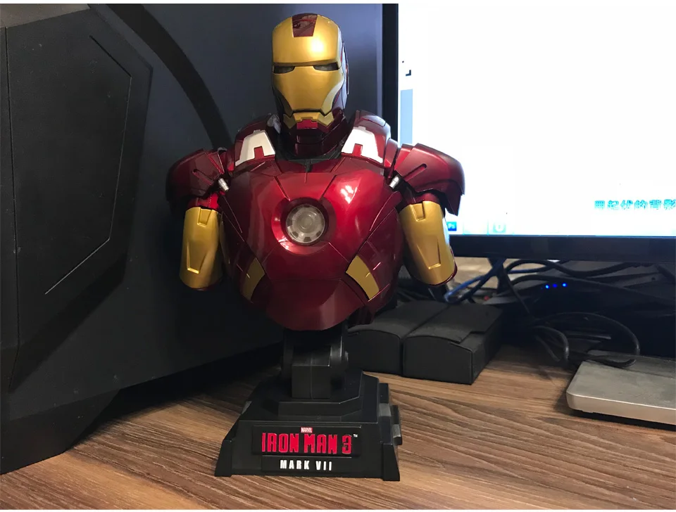 Marvel Мстители Железный человек MK43 MK7 Mark 7 1/4 бюст статуя скульптура модель декоративные украшения