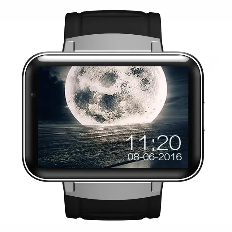 2,2 дюймов DM98 Android Смарт часы 3g WCDMA Bluetooth Smartwatch телефон 900 мАч батарея Носимых устройств MTK6572 двухъядерный gps Wifi - Цвет: Silver