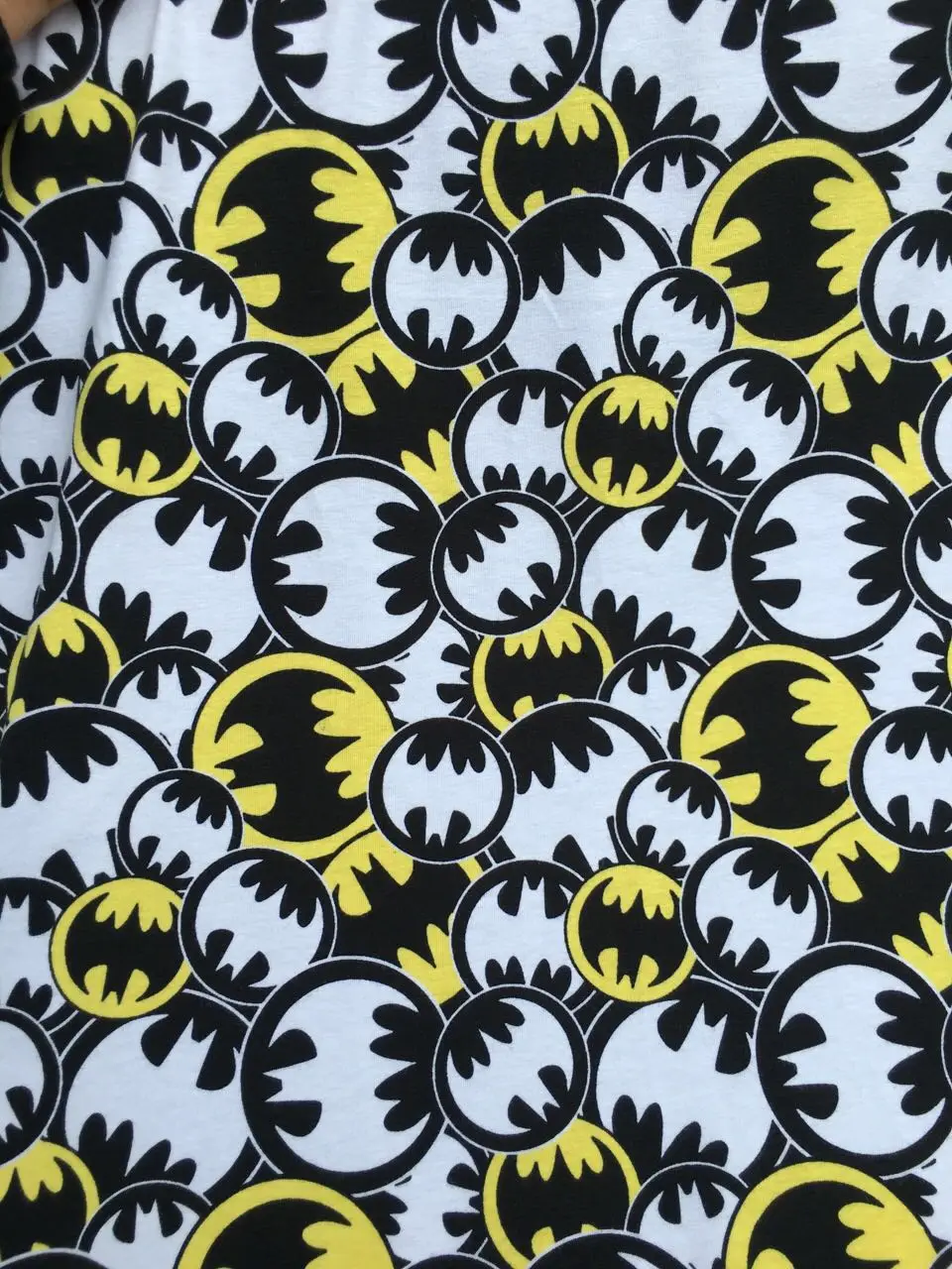 Мультфильм Бэтмен эластичность трикотажные хлопок Ткань для Вышивание