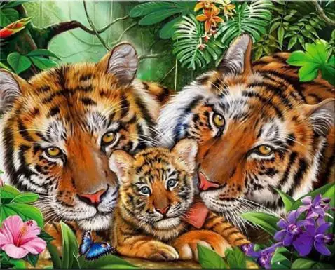 Полноразмерная 5D картина из страз сделай сам вышивка крестиком животные 3D