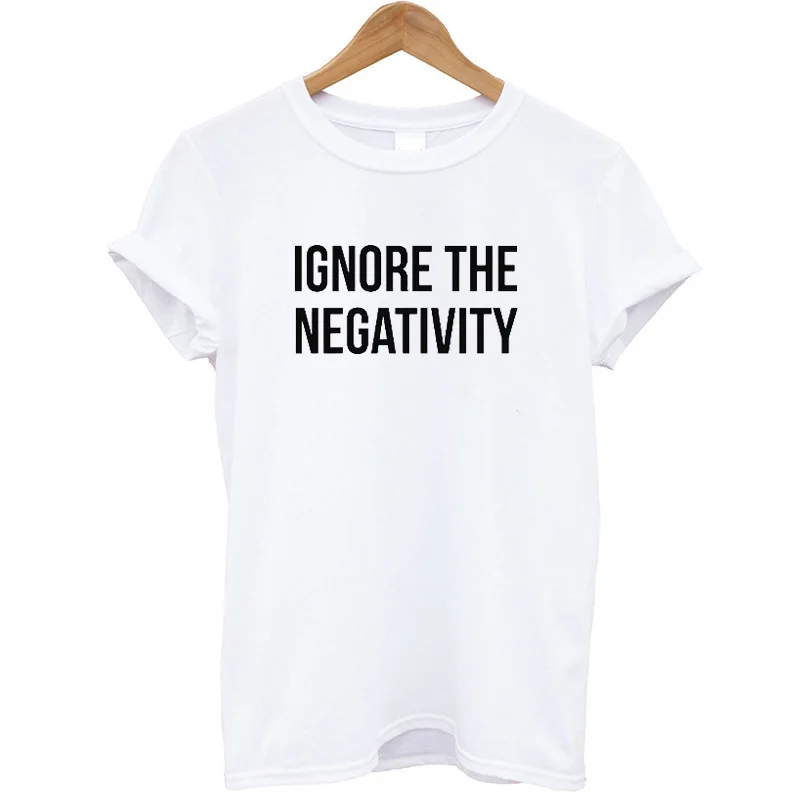 Женская хлопковая футболка с коротким рукавом и принтом негатива забавные