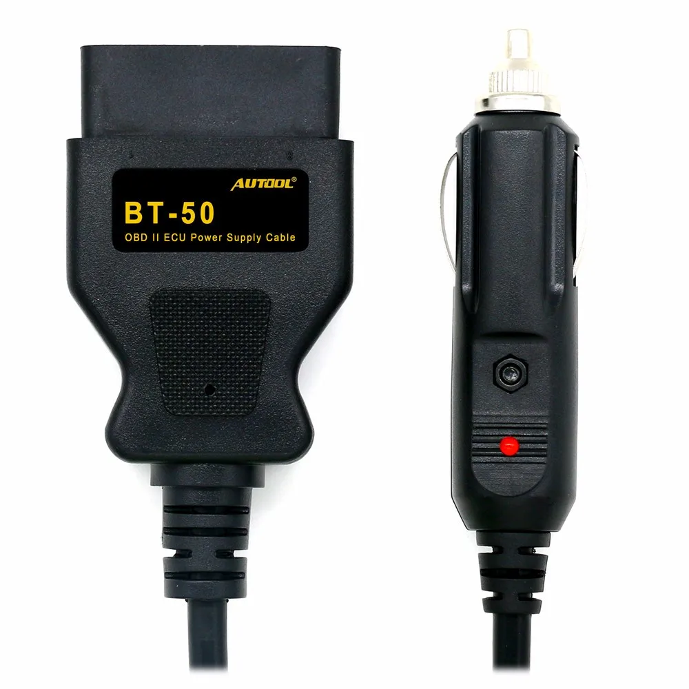AUTOOL BT-50 OBD2 автомобильный ЭБУ аварийное питание для 12 В постоянного тока источник