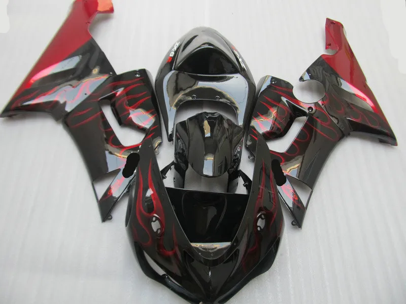 Комплект обтекателей для мотоцикла KAWASAKI Ninja ZX6R 636 05 06 ZX 6R 2005 2006 zx6r ABS Красный Пламя