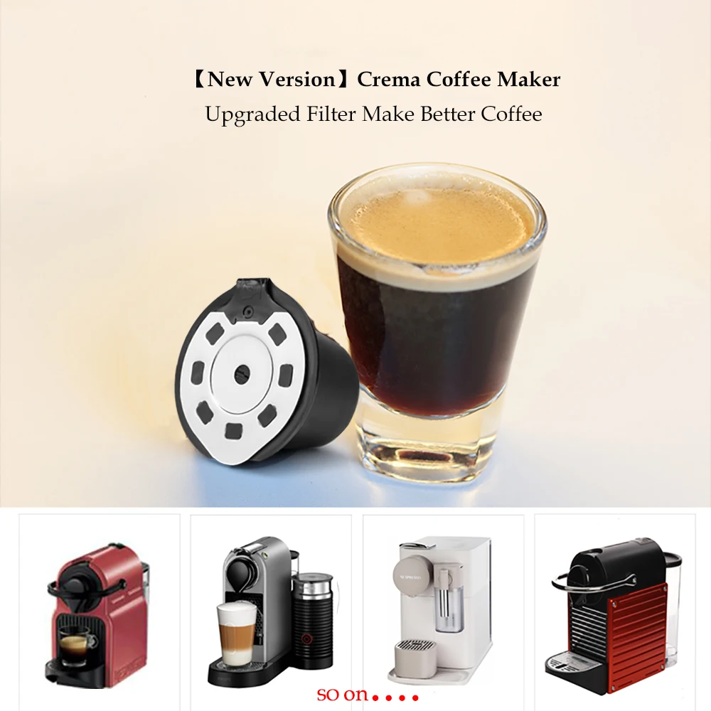 Новый многоразовый обновленный вариант капсул для кофе Nespresso 3 упаковки