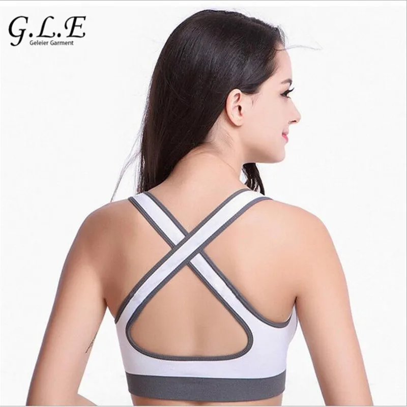Geleier sportbra Жилет Мягкий майка Фитнес стрейч хлопок Бесшовные дышащие Бюстгальтеры