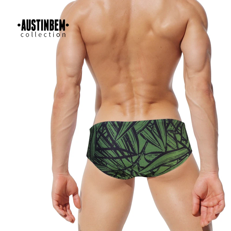 Мужские плавки с принтом листьев мужские трусы боксеры пляжные шорты для