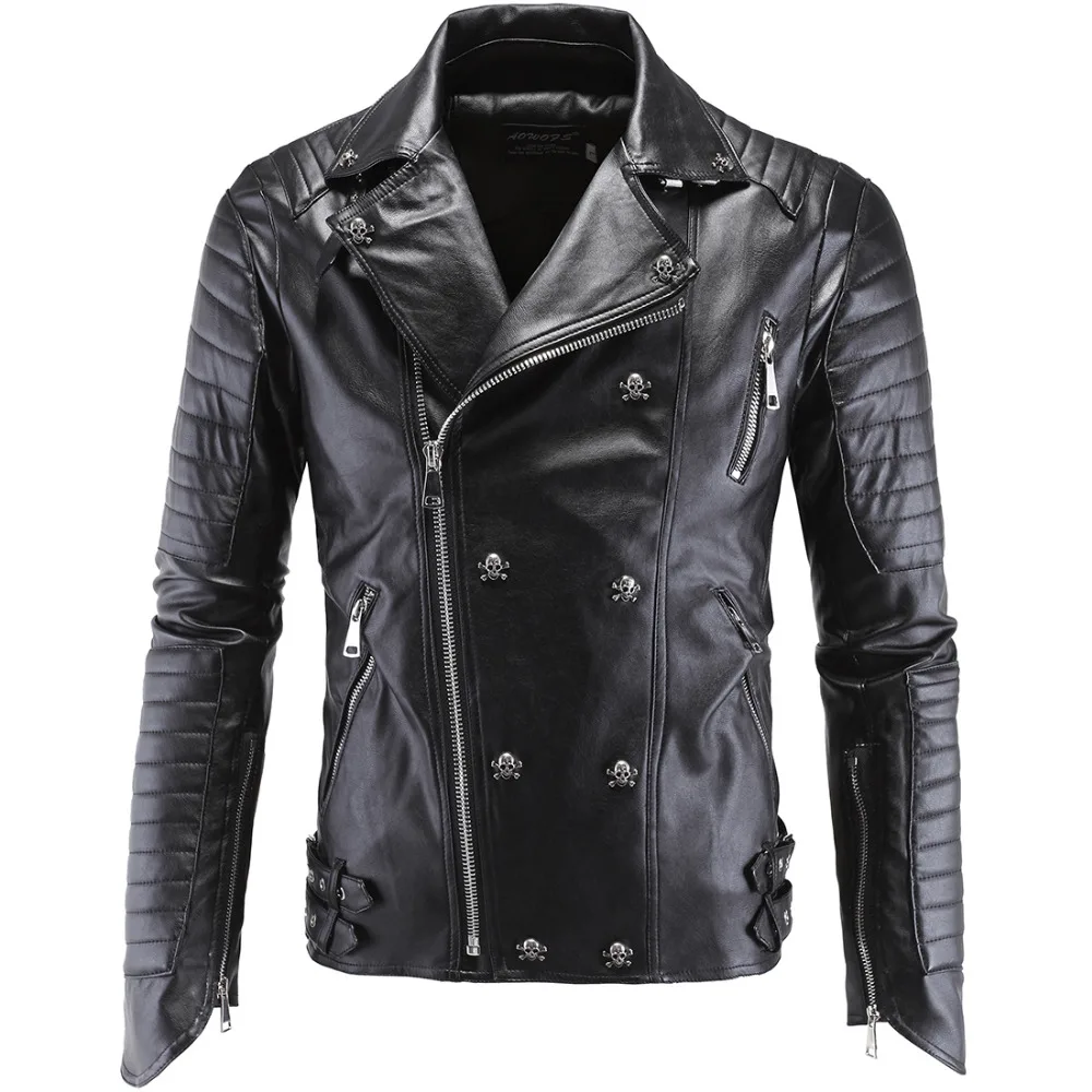 Кожаная Куртка Мужчины отложным Воротником Jaqueta Де Couro Masculina PU Мужские Harley Кожаные