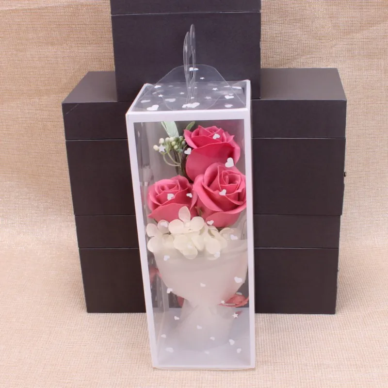 3 Soap Rose Bouquet Gift Box Valentine's Day Wedding Festive Artificial Decor Flower parure de mariage Party | Дом и сад