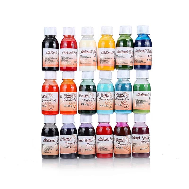 10 бутылок Лот Золотой Феникс Аэрограф Татуировка чернила яркий цвет тела пигмент