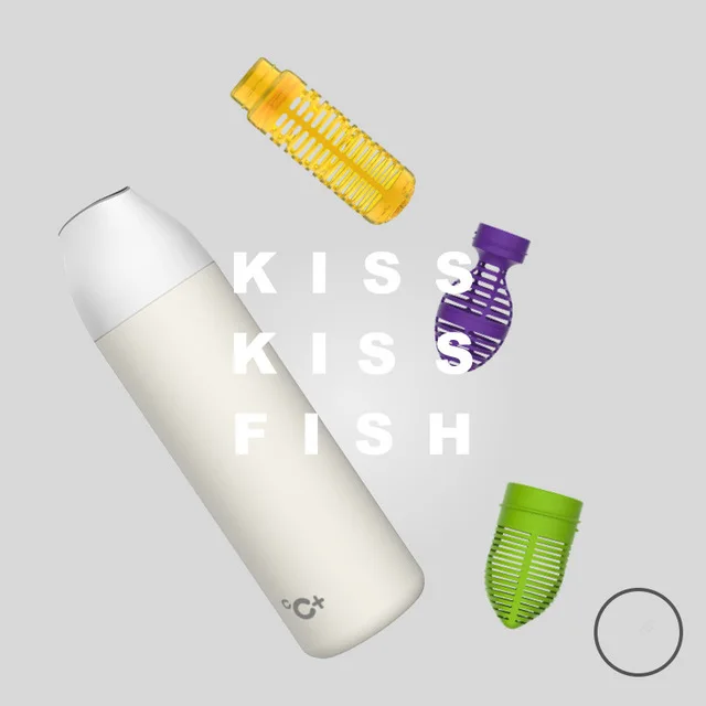 Xiaomi mijia kiss fish умная вакуумная изоляционная бутылка с 3 фильтром OLED температурный экран умный датчик CC+ чашка - Цвет: white CC cup