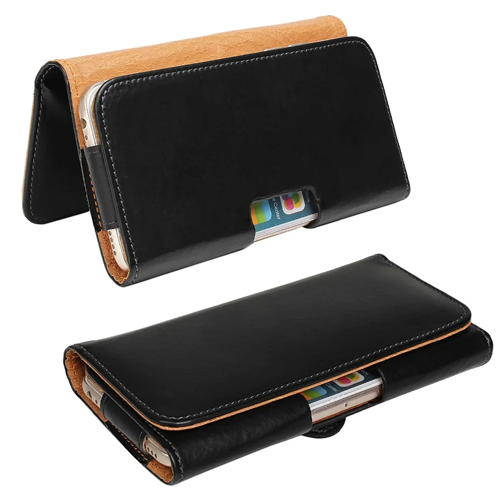 Горизонтальный кожаный чехол кобура с зажимом для ремня Sony Xperia Z5 Dual E6633 E6683 M5 E5603