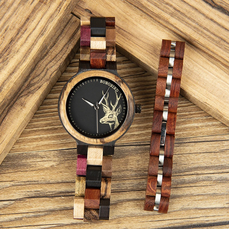 BOBO BIRD reloj hombre деревянный браслет из натурального дерева мужские часы ручной