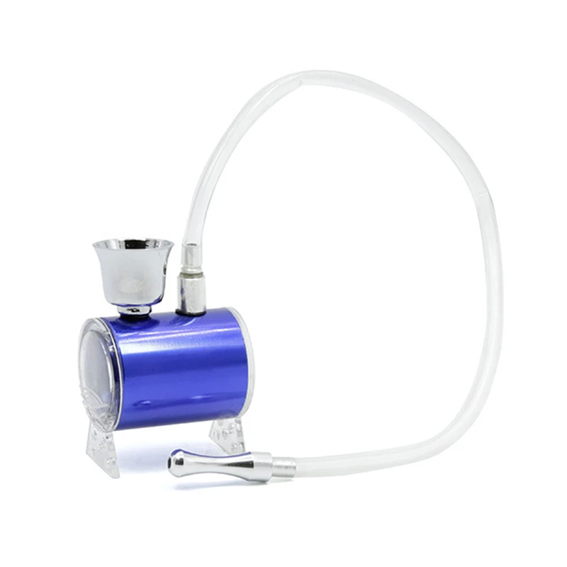 Filtration Hookah Silicone Hose Aluminum Shisha Pipe Alloy Smoke Pot and Plastic Bottle Portable Travel Small |