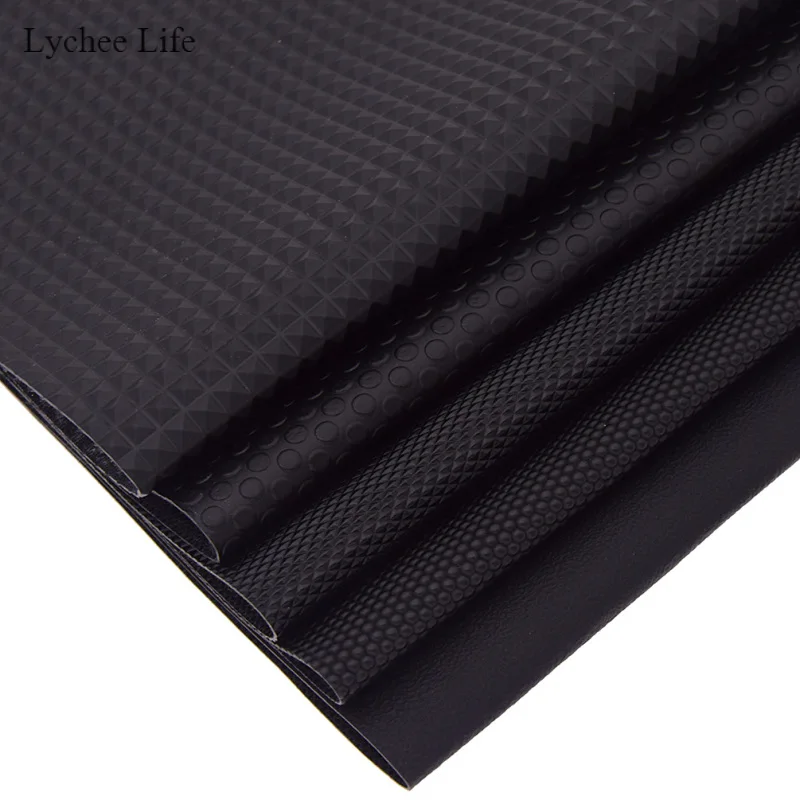 Lychee Life винтажный черный ПВХ искусственная кожа ткань сделай сам швейный бумажник