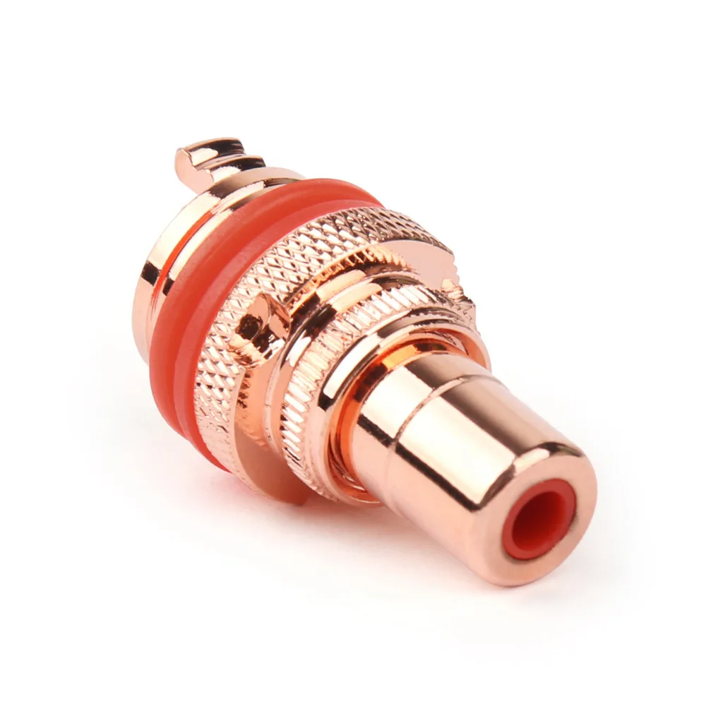 Разъем шасси Areyourshop медный с RCA разъемом 32 мм 1/4 шт белый красный|Соединители| |