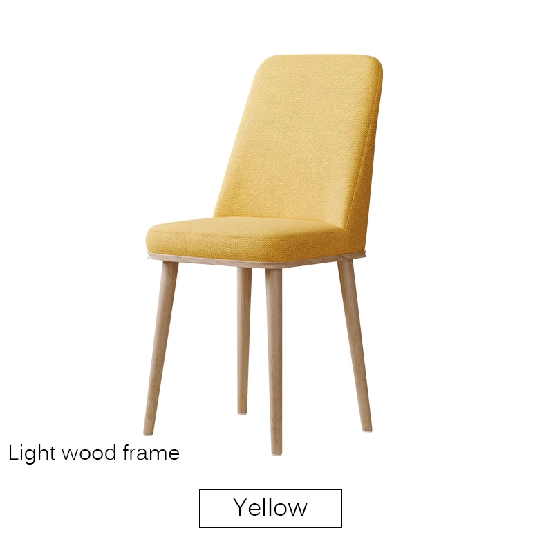 Wooden base Yellow Скандинавский INS обеденный стул PU мода творческая современная в стиле минимализма мебель стол и стул Повседневный кофе офис домашний стул - Цвет: Wooden base Yellow