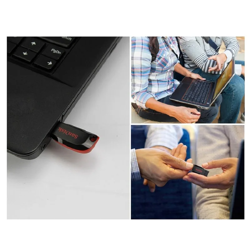 Sandisk CZ50 USB флеш-накопитель, мини-флеш-накопитель, автомобильная USB флешка, 8 ГБ, 16 ГБ, 32 ГБ, 64 ГБ, 128 ГБ, карта памяти, флешка