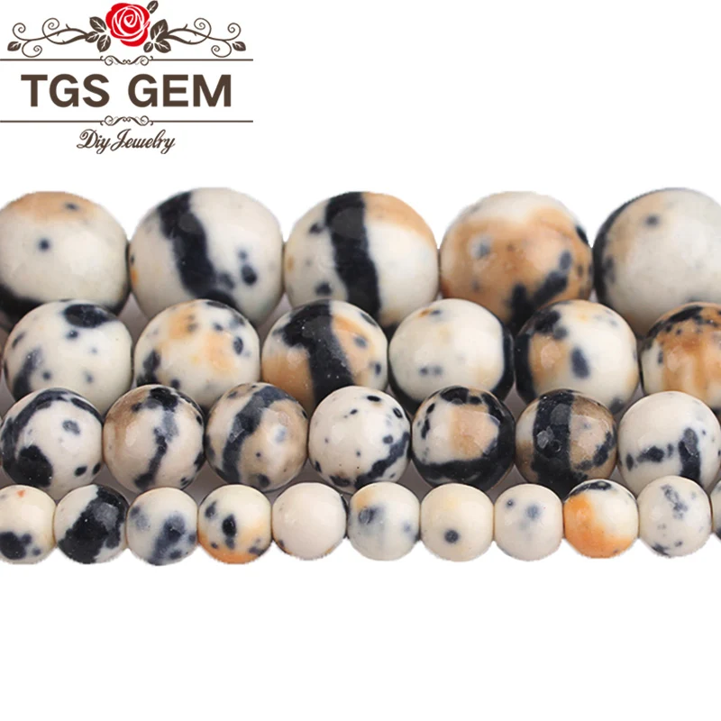 Natural Ceramics Clay Beads Black White Stone Round Loose Jewelry Bracelet Necklace Making 4 6 8 10 MM Free Shipping | Украшения и