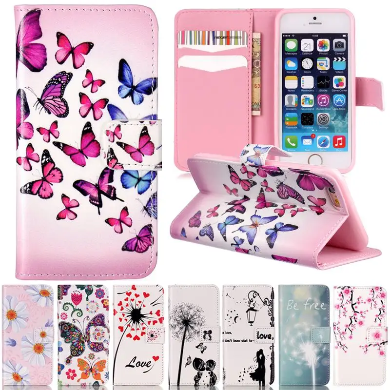 Для Coque iPhone 6 Чехол Кожаный Бумажник откидная крышка 6S плюс csae Роскошные 3D рельеф