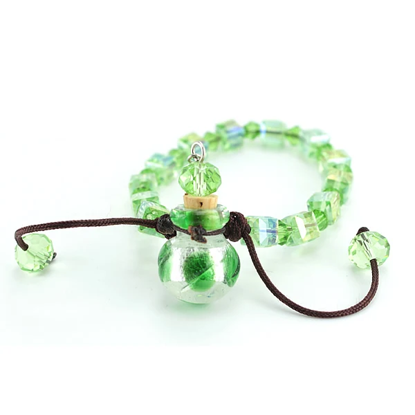 Стеклянный диффузор с эфирным маслом квадратный стеклянный флакон бусинами