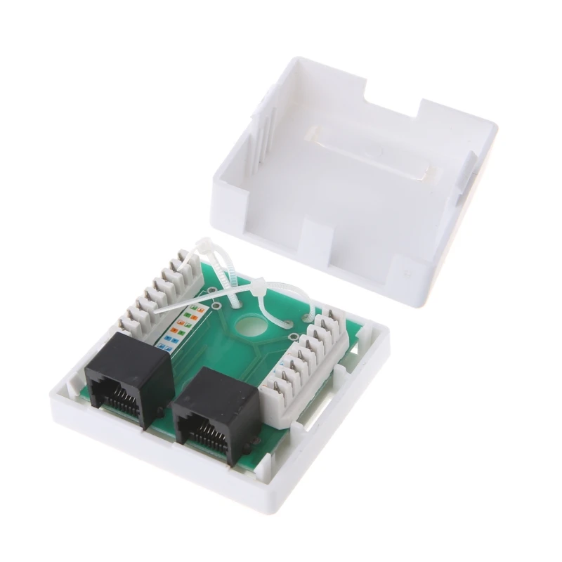 RJ45 распределительная коробка CAT5e сетевой разъем 2 порта настольный удлинитель