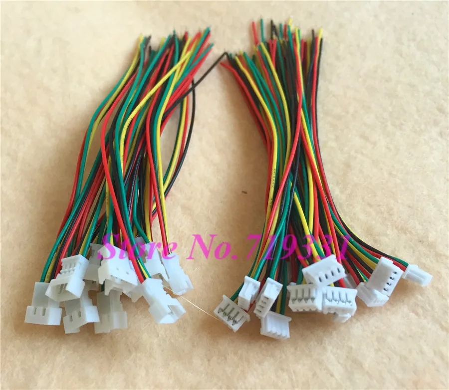 20 комплектов Mini Micro JST 1 25 4-контактный Штекерный соединительный кабель с гнездовой
