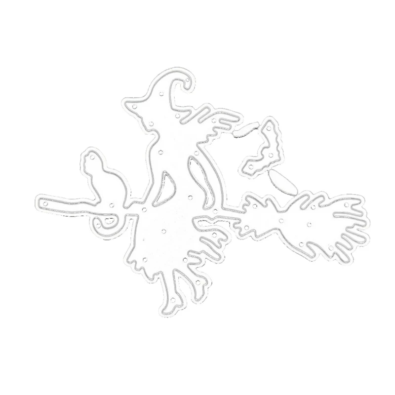 Режущие штампы в виде ведьмы на Хэллоуин нож форма для резки бумаги скрапбукинга