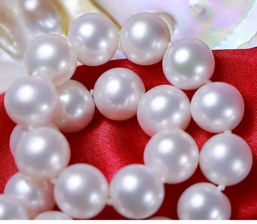 Женский подарок 17 дюймов Золотая застежка безупречный свет AAAA 11 5-12 мм настоящий