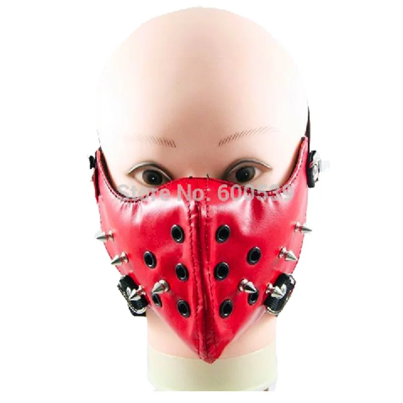 Бондажные ограничители в стиле панк рок черная белая красная|mask dust|filter dust maskmouth