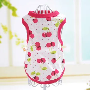 10 цветов, жилет для собак, летняя Милая футболка для маленьких питомцев С героями мультфильмов, одежда для собак, костюм для собак, футболка для щенков, кошек, бесплатная доставка