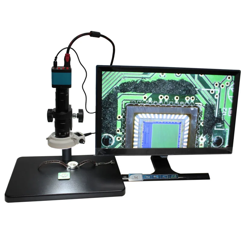 Цифровая камера микроскоп 14 МП HDMI USB + верстак для обслуживания большого пола 10X 180X