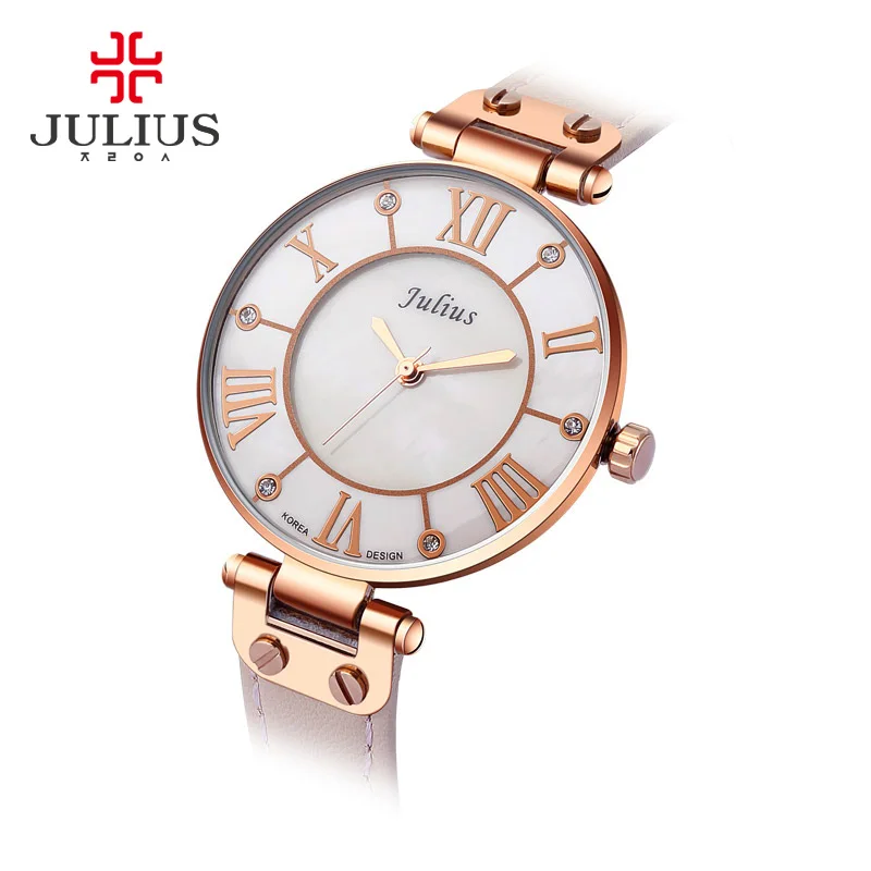 

JULIUS Fashion Women Wrist Watches Leather Watchband Top Luxury Brand Female Dress Quartz Clock Ladies Wristwatch Montres Femmes