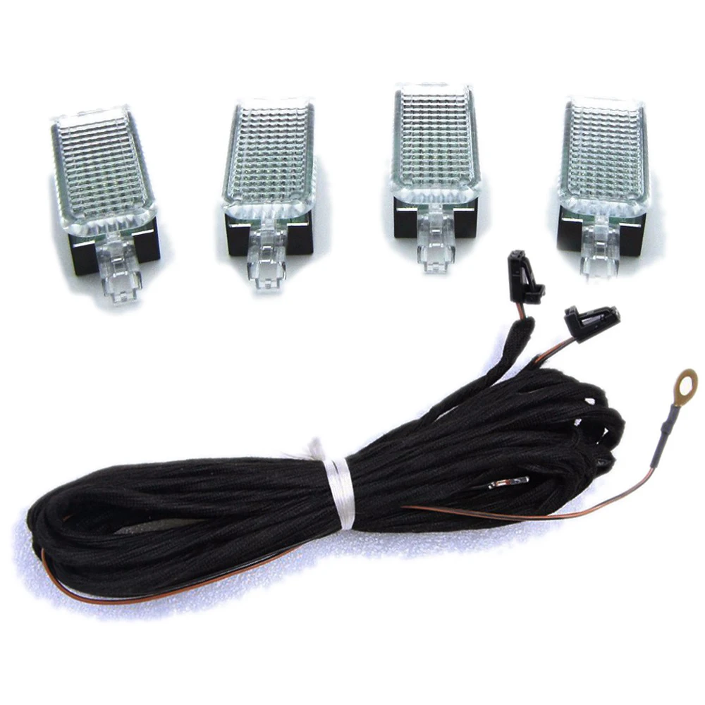 TUKE светодиодная подсветка для ног OEM Lams+ кабель для Octavia Jetta VW Golf VW PassatSiege Leon Alhambra A3 A4 A5 A6 A7 A8 Q3 Q5 3AD947409