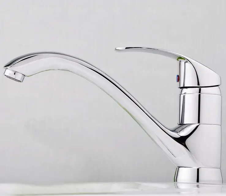 Латунный Смеситель для кухонной посуды кран горячей и холодной воды медный