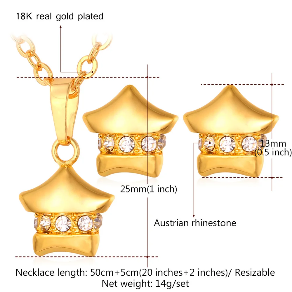 Комплект из колье и серёг с маленькой звездой|necklace earring set|earrings setfashion earrings set |