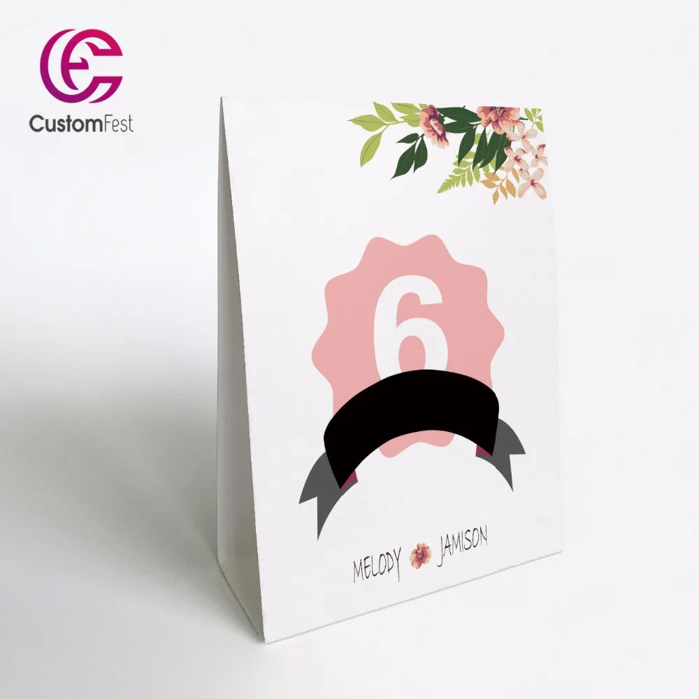 

10pcs/lot Personalized Red flower stand free table number TN013