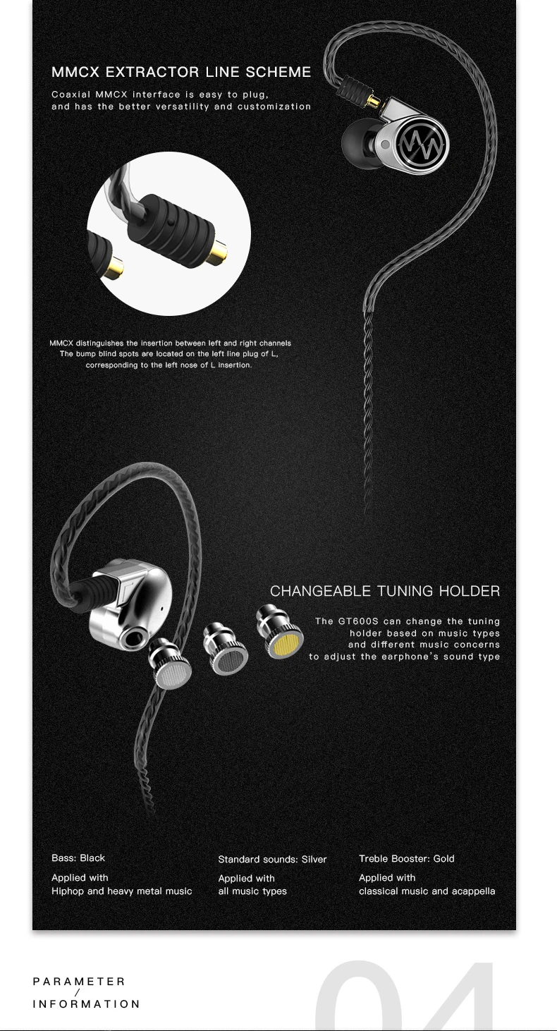 Macaw GT600S двойной драйвер гибридные наушники DJ монитор профессиональные наушники с шумоподавлением наушники съемный кабель Mmcx