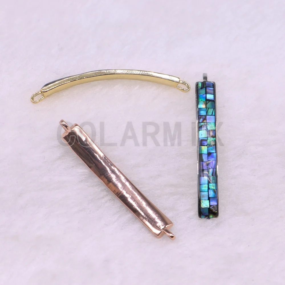 10 шт. прямоугольная раковина Абалон Подвески соединитель бусины микро проложить